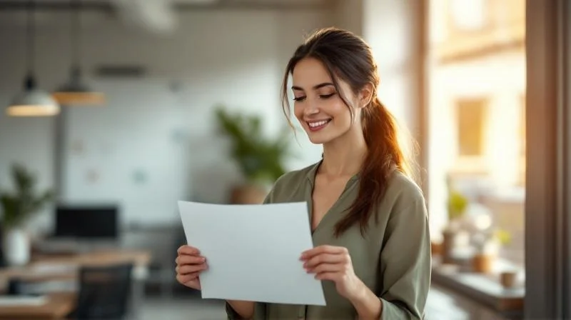 Mann haelt stolz sein IHK-Zeugnis nach bestandener Wirtschaftsfachwirt-Pruefung in NRW